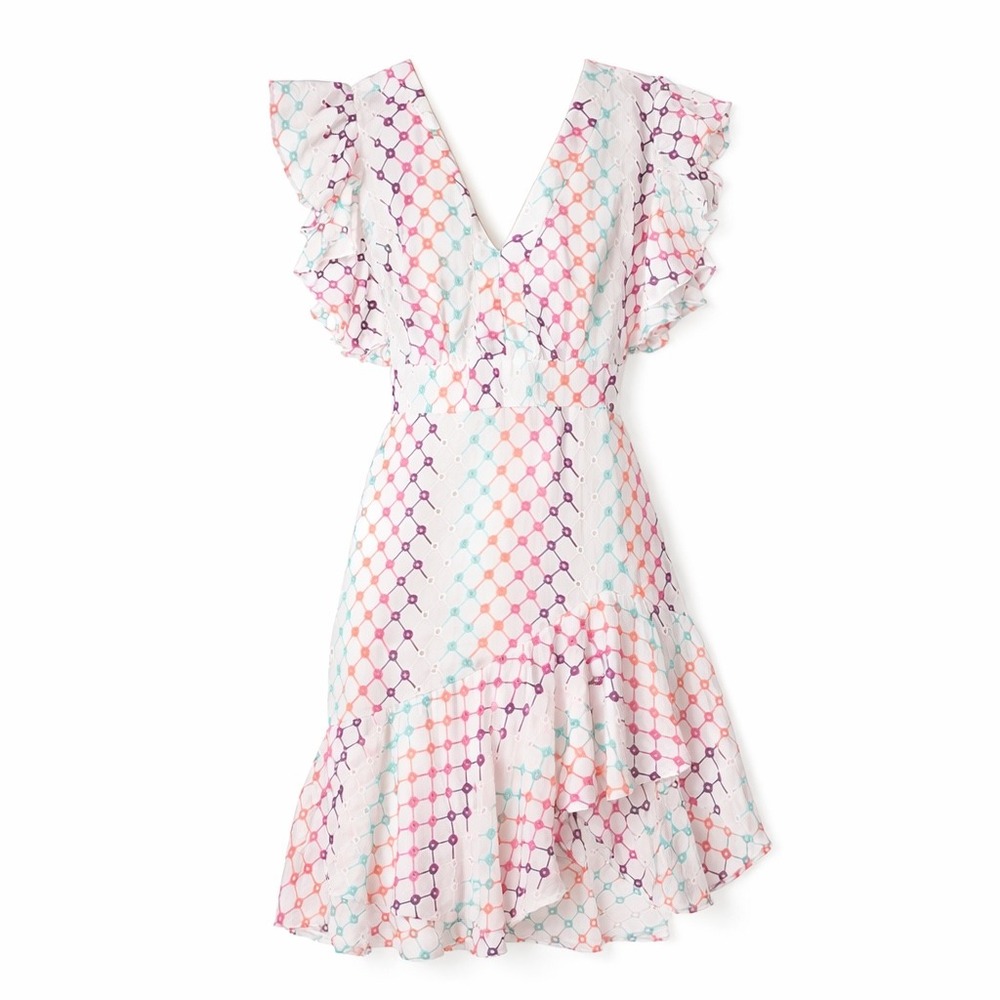 PATBO EMBROIDERED EYELET‎ MINI DRESS SIZE 2 - Picture 4 of 11